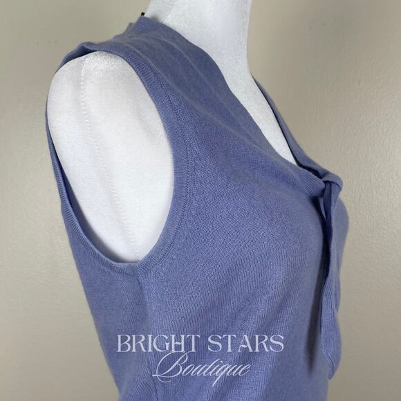 Rare Vintage Sleeveless Cashmere Sweater Vest ALT ASO Lorelai Gilmore Girls Tie - Picture 10 of 10
